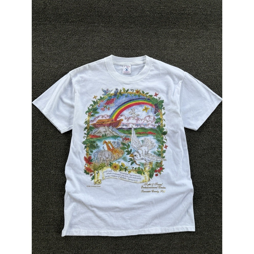Vintage 1996 Sight & Sound Entertainment Crossroads‎ Design Mens M T-Shirt